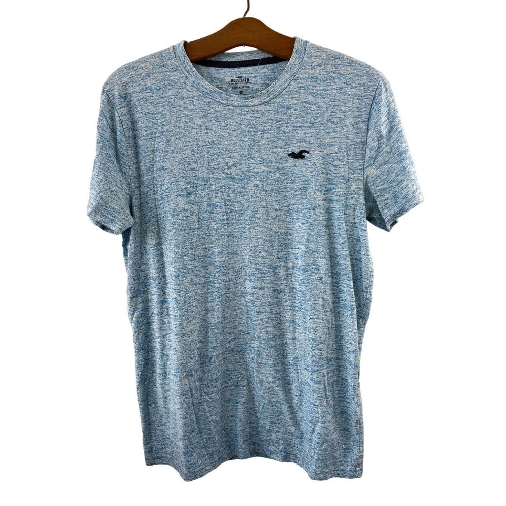 Hollister Must Have Collection Crew Neck Tee Mens S Heathered Blue Short Sleeve